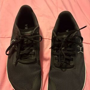 Vivo Barefoot Black Athletic Shoes with Breathable Mesh and Minimalist Design
